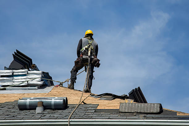 Professional Roofing technician working in Weaverville, NC